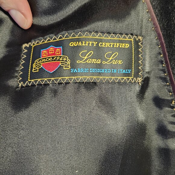 Cashmere/Wool Black Men's dress overcoat. Prontomoda. - Picture 3 of 9